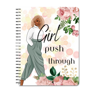Girl Push Through Notebook
