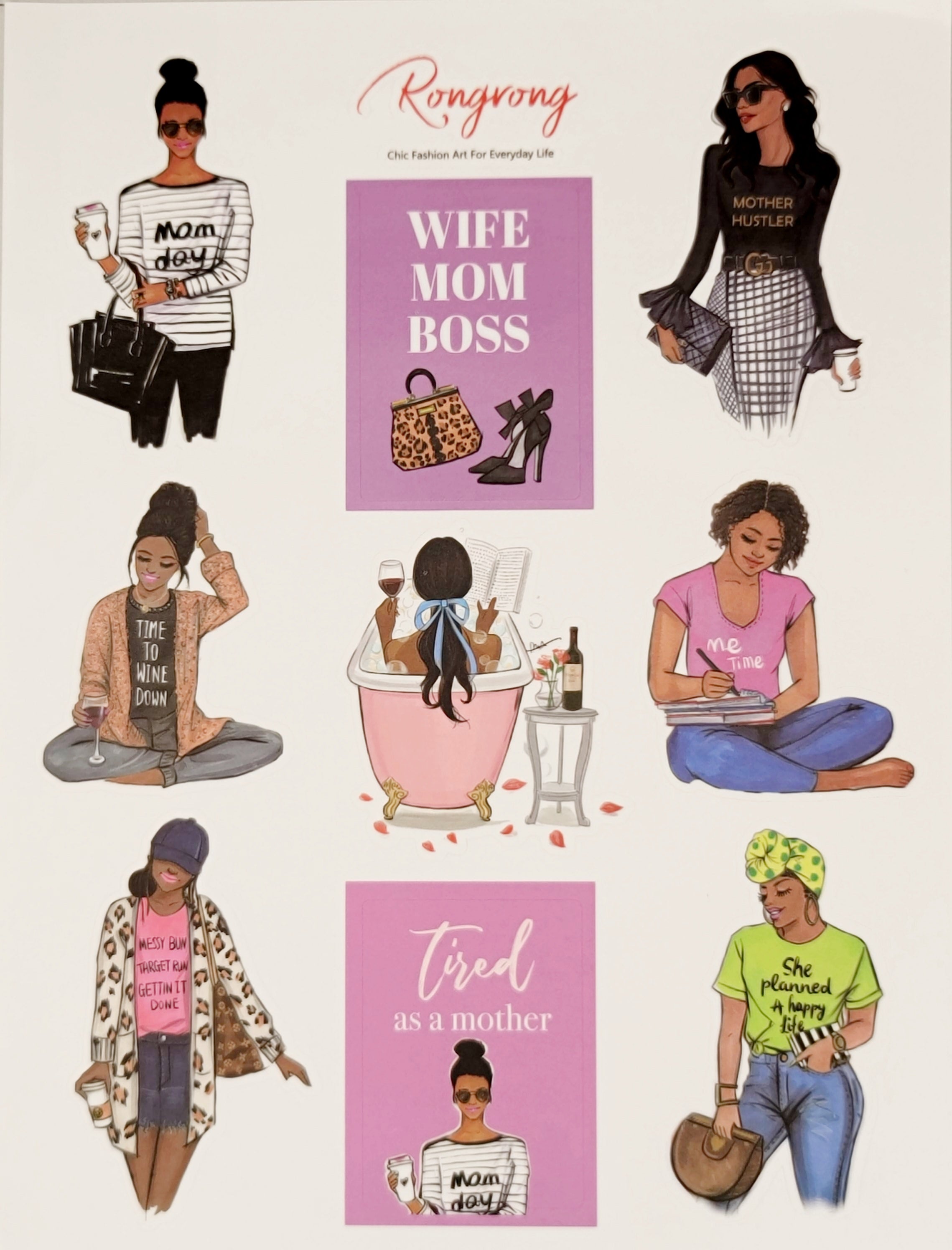 Wife Mom Boss Planner Sticker Sheet